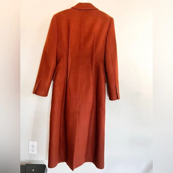 NWT Alexander Wang Long Darted Single Breasted Wool BlendCoat Sz M Hailey Bieber - Picture 8 of 11